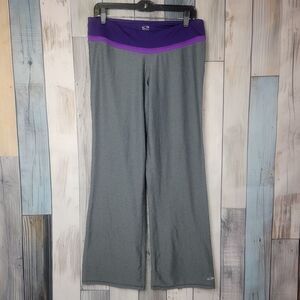 Champion Gray Purple Athletic Yoga Pants Size Large